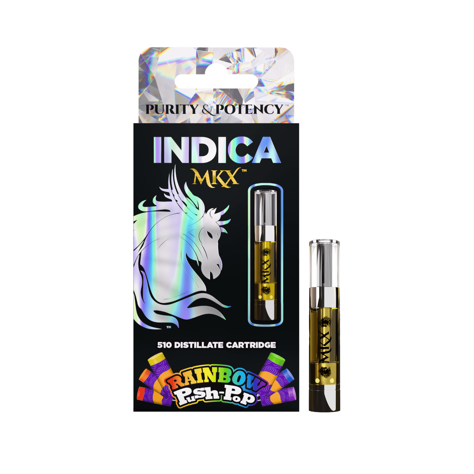 MKX 1 Gram 510 Thread Carts - Rainbow Push Pop (Indica)