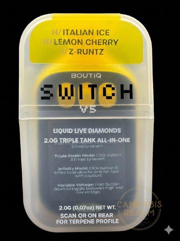 Boutiq | Italian Ice x Lemon Cherry x Z-Runtz | Liquid Live Diamonds Disposable Vape - Hybrid-Hybrid-Indica
