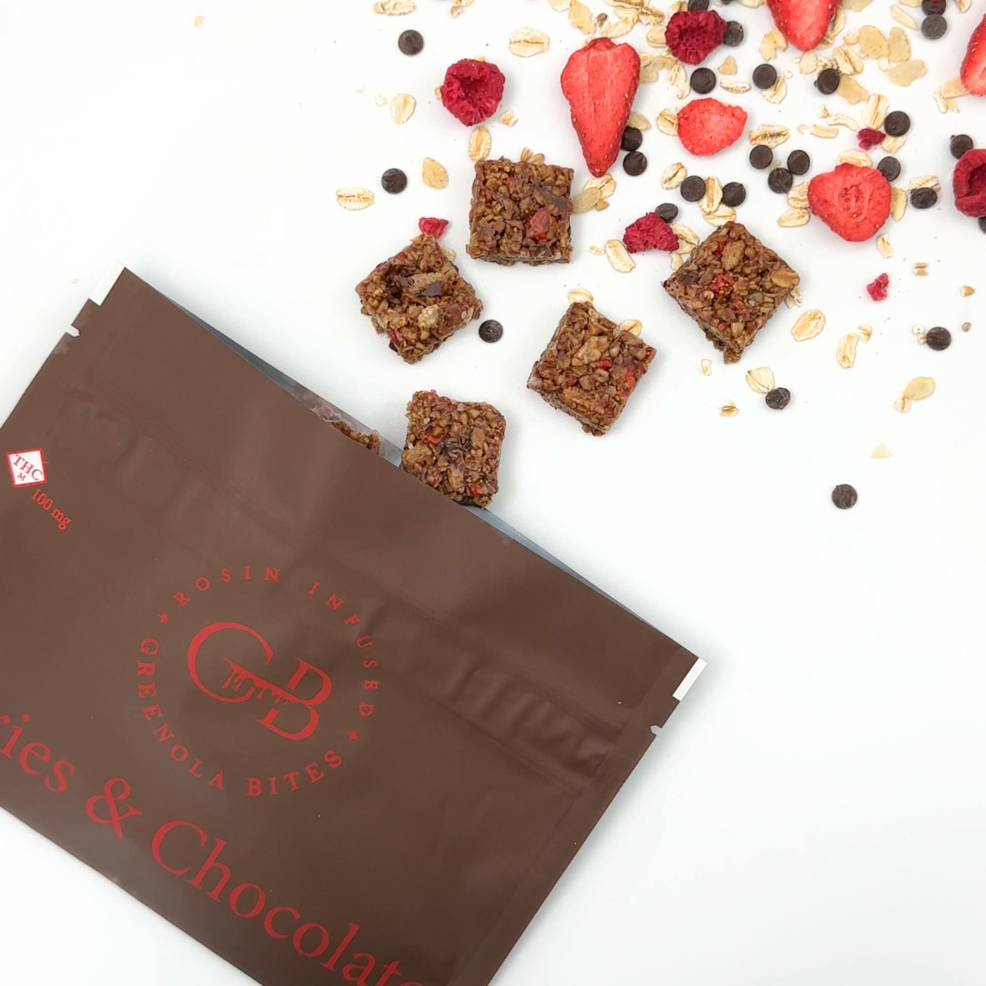 Photo of Berries & Chocolate Greenola Bites | 100mg