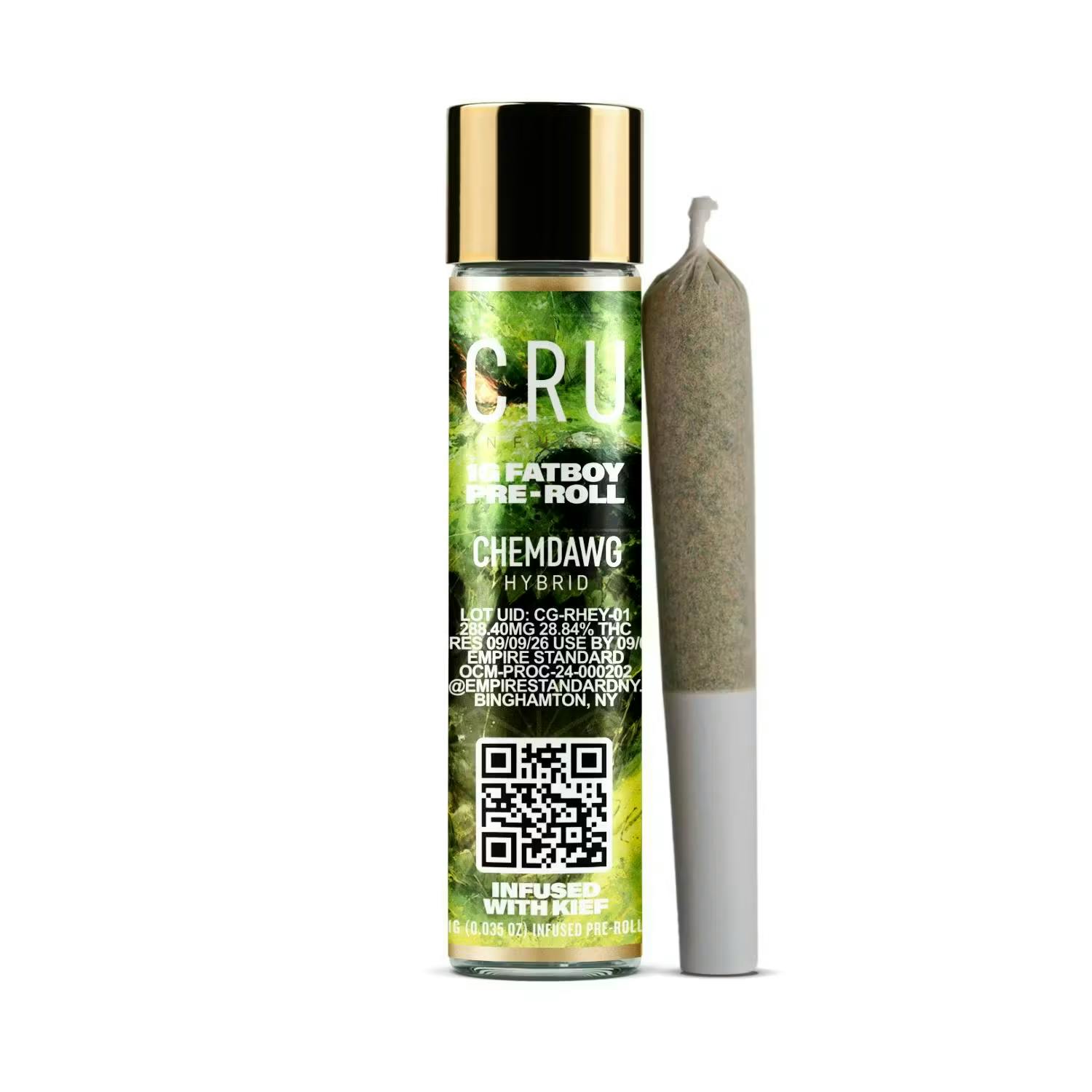 CRU Cannabis Infused PreRoll FatBoy Chemdawg