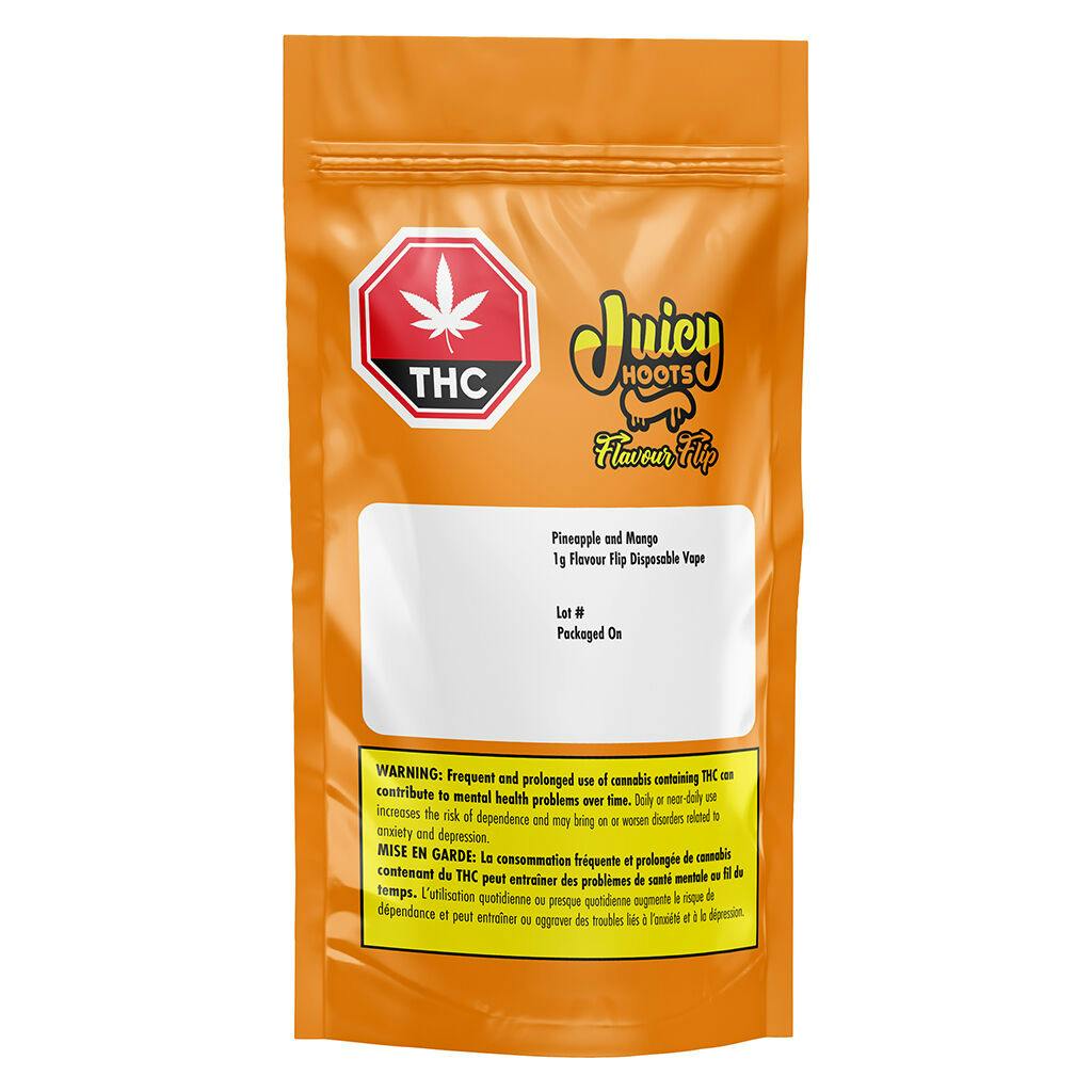 Pineapple and mango flavour flip disposable vape