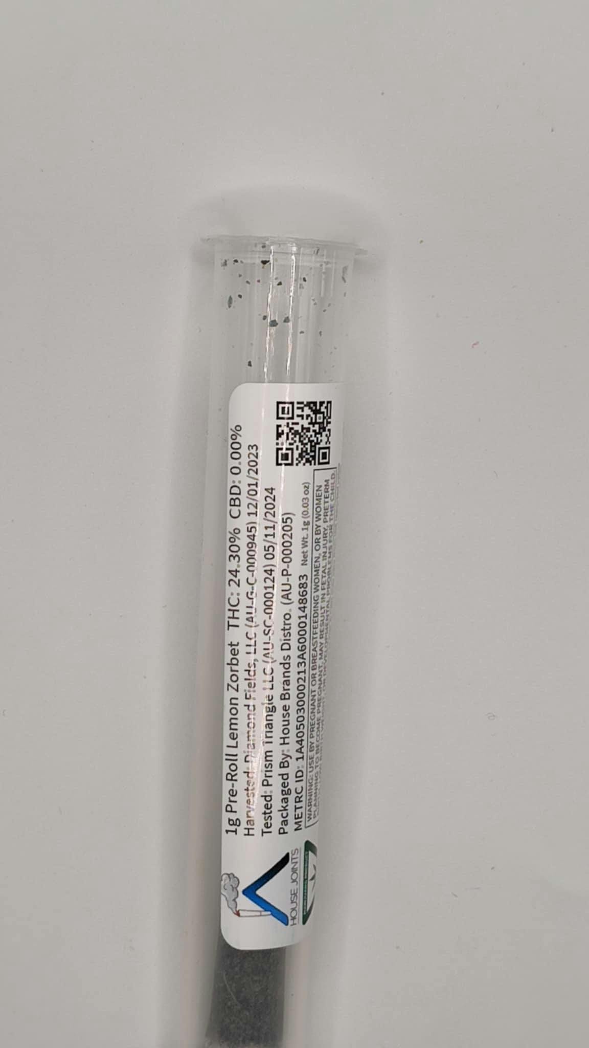 Product: House Brands | Pre-Roll - 1g - Lemon Zorbet