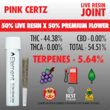 Element x SuperSuper - 1g Live Resin Joint - Pink Certz - PRE_ROLLS by Element at King of Budz