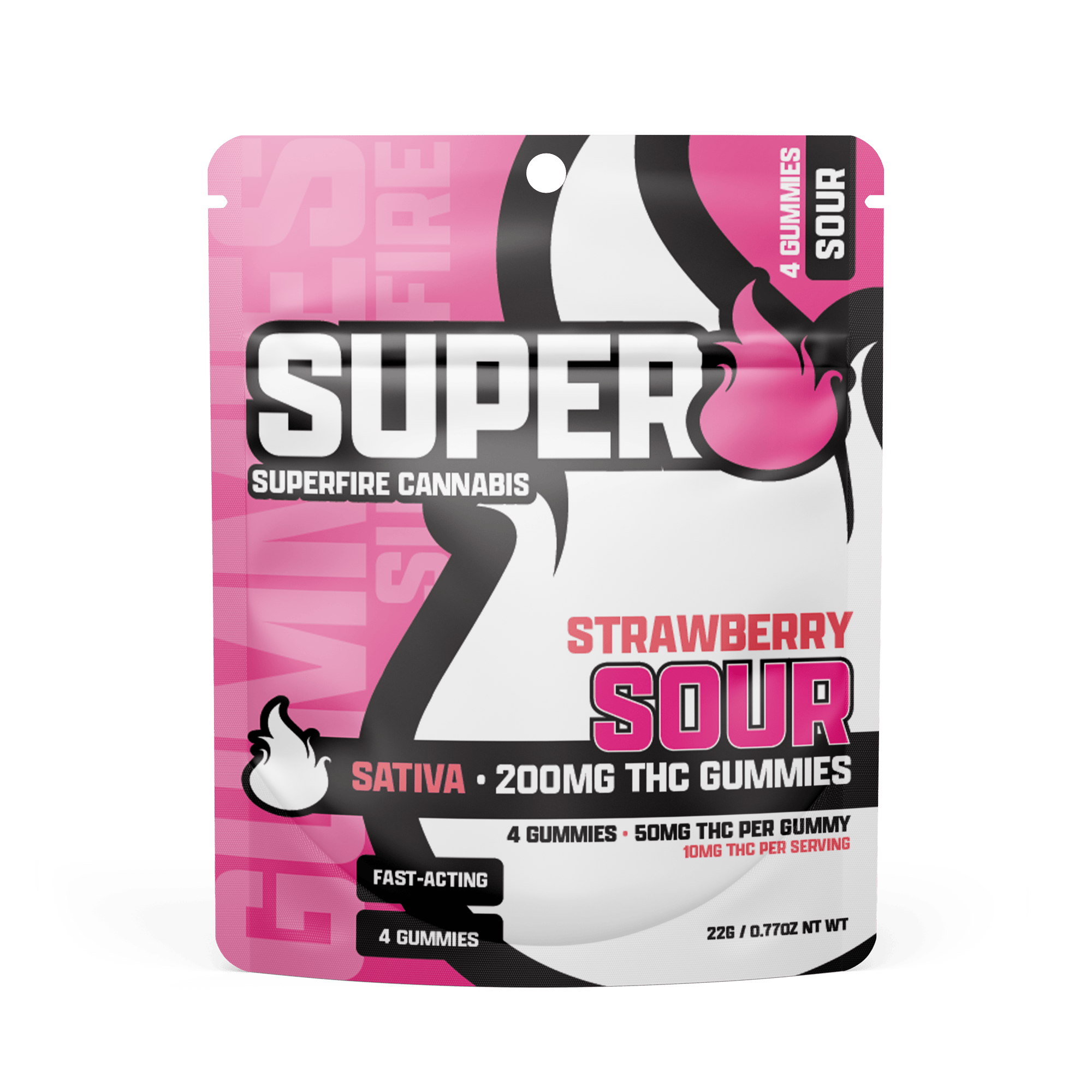 Superfire - 200mg Gummies - Sour Strawberry