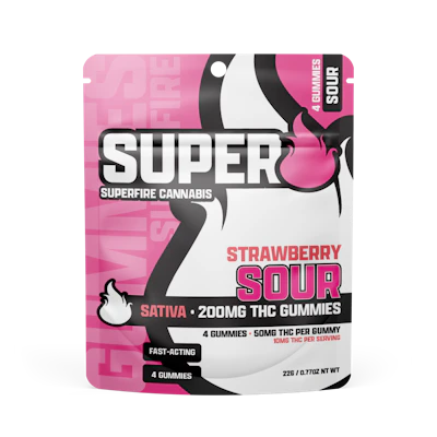 Superfire - 200mg Gummies - Sour Strawberry