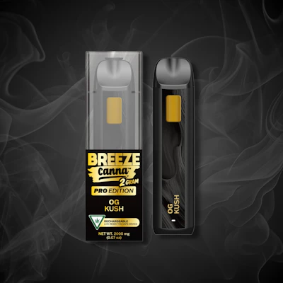 Breeze Pro - 2g Live Resin Disposable - OG Kush - DISPOSABLES by BREEZE Canna at King of Budz