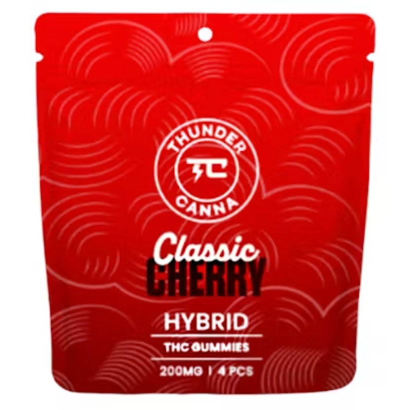Thunder Canna | 200mg Gummies 4pk | Cherry