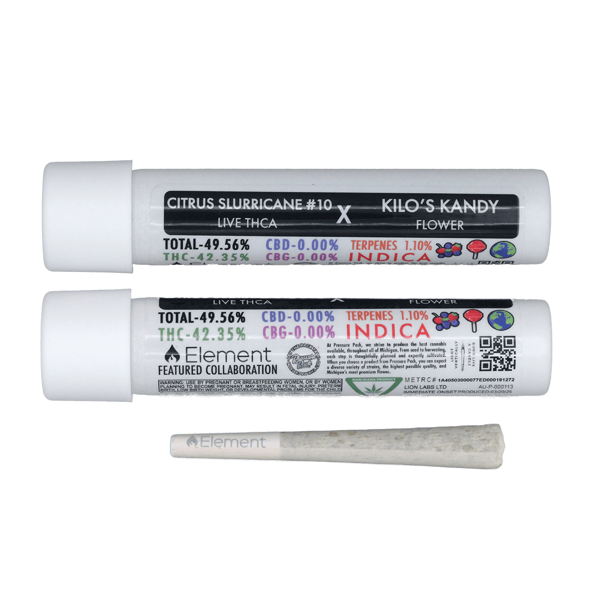 Product: ELEMENT | KILO'S KANDY x CITRUS SLURRICANE | LIVE RESIN | INFUSED PRE-ROLL INDICA