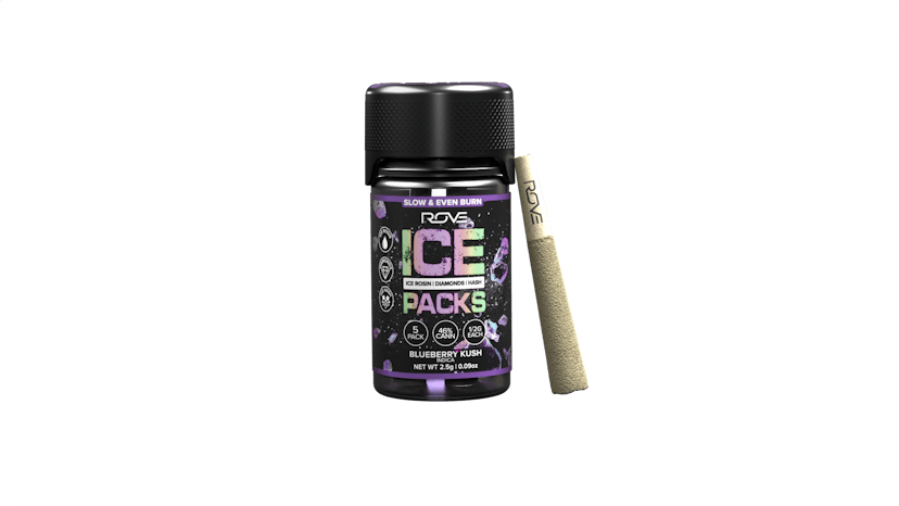 Blueberry Kush- Infused Ice Packs (Rosin, Hash, and Diamonds) 5x 0.5g