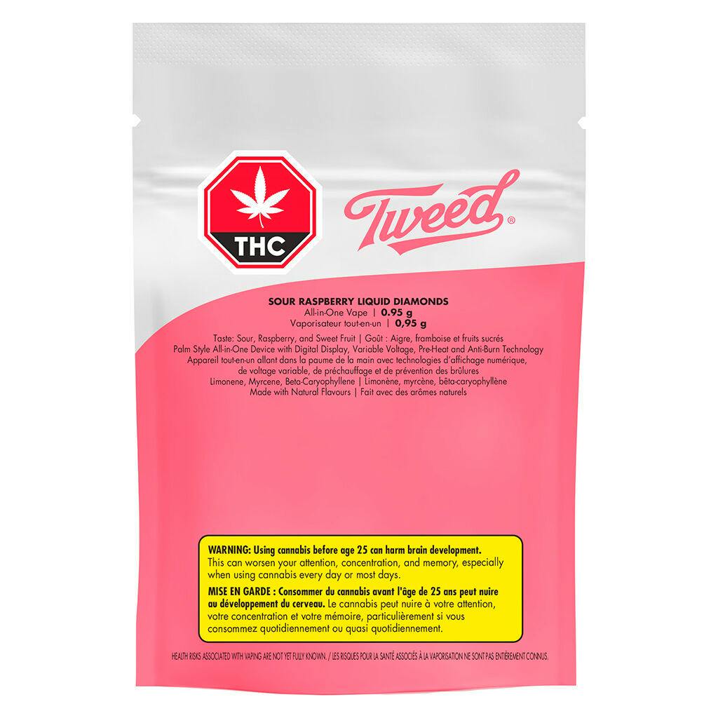 Tweed - Sour Raspberry Liquid Diamonds AIO - 0.95g