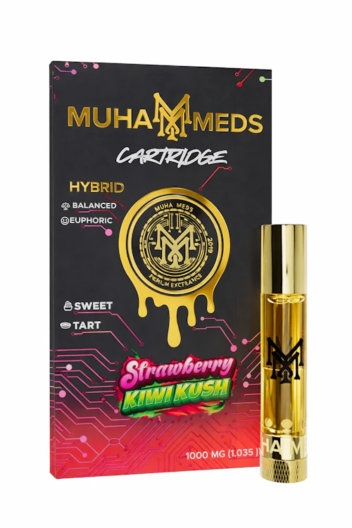 Muha Meds - 1g Cart - Strawberry Kiwi Kush