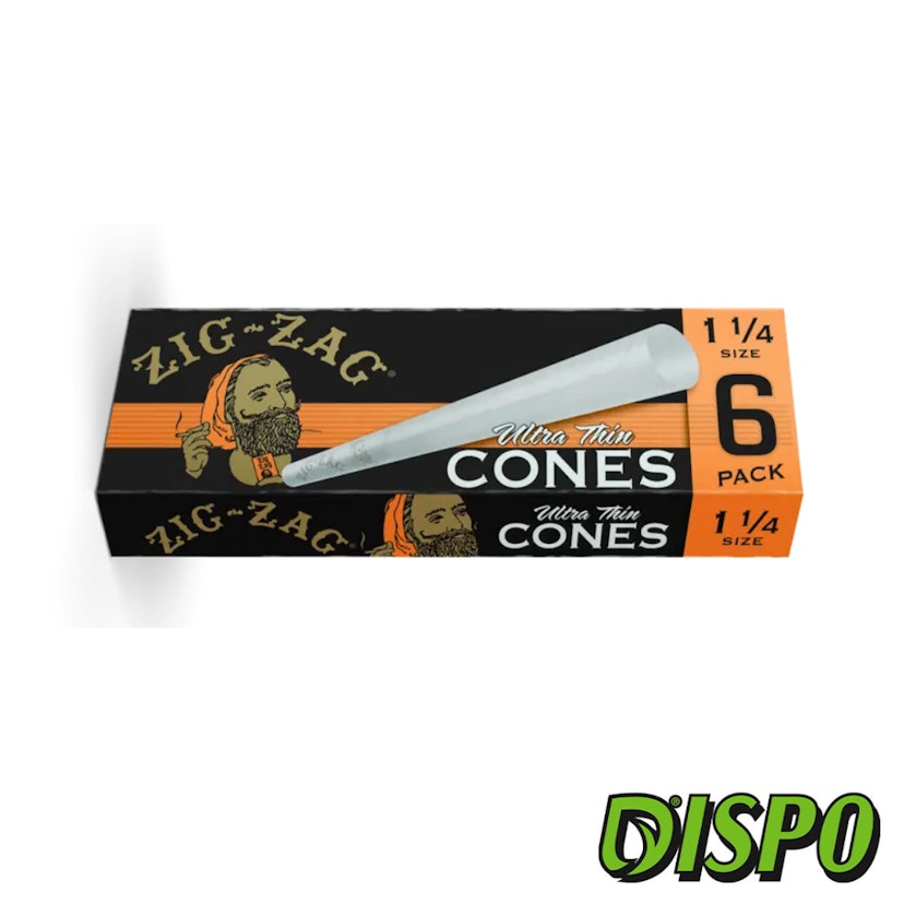Zig Zag - Ultra Thin Cones 1 1/4 6pk