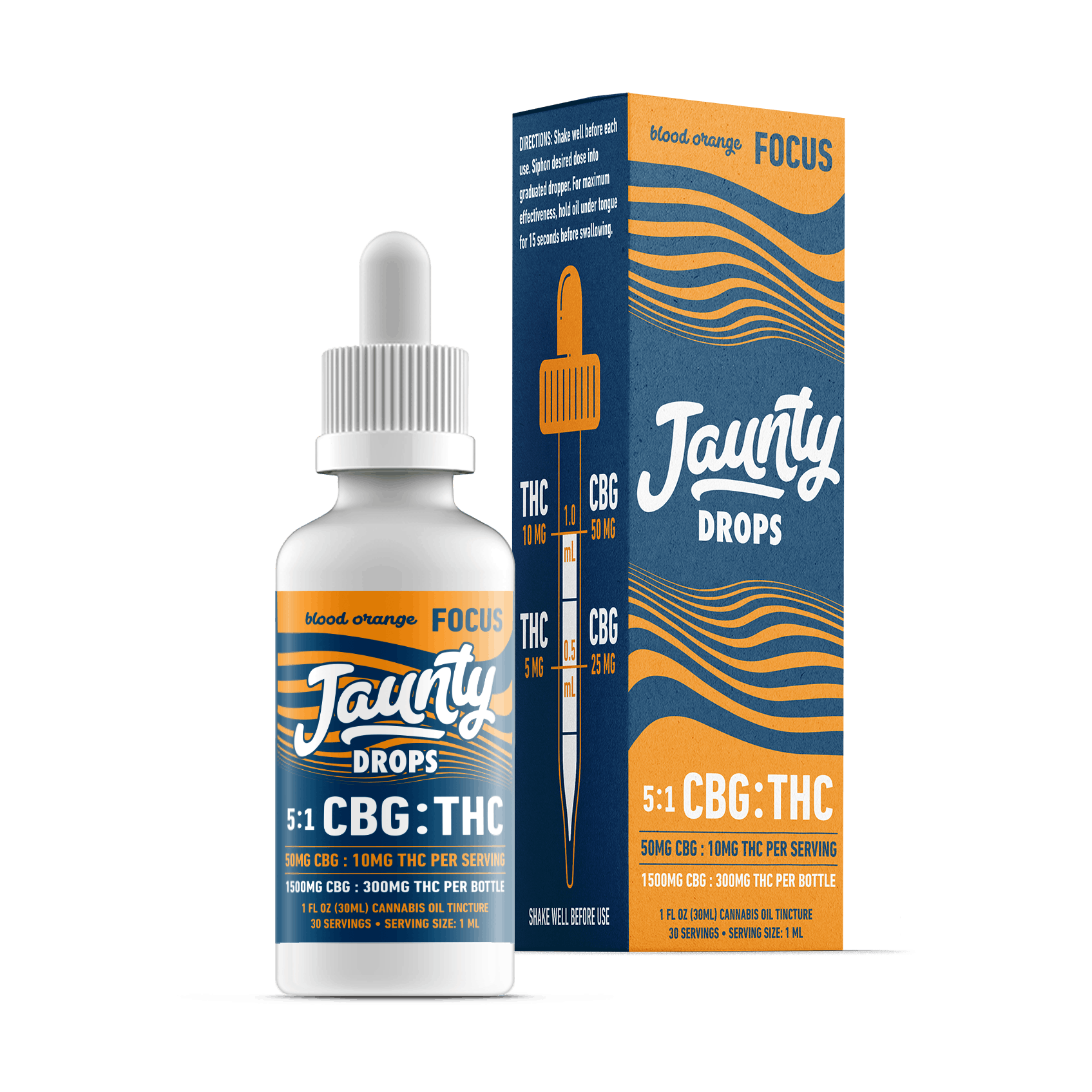 FOCUS Drops | 5:1 CBG: THC | Blood Orange