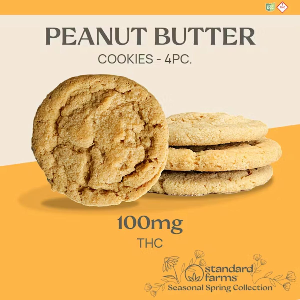 Photo of Peanut Butter Cookies 100mg (H) [4pk]