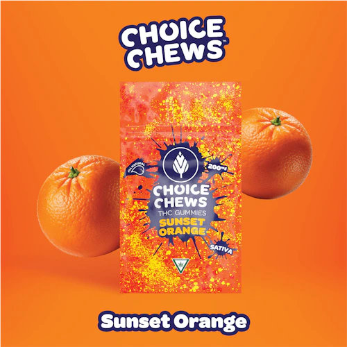 Choice Chews - 200mg Gummies - Sunset Orange (Sativa)