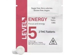 LEVEL 5 | Energy Protab THC:THCv:CBG | Tablets 2pk | 5mg