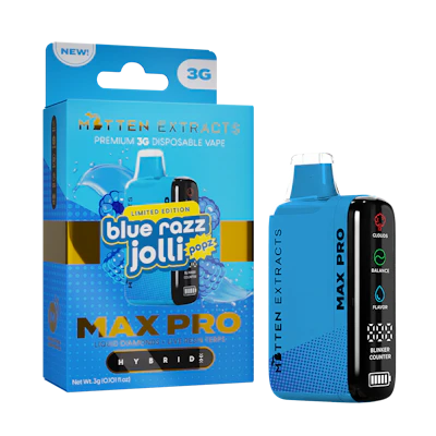 Mitten Extracts - 3g MAX PRO Disposable - Blue Razz Jolli (H)