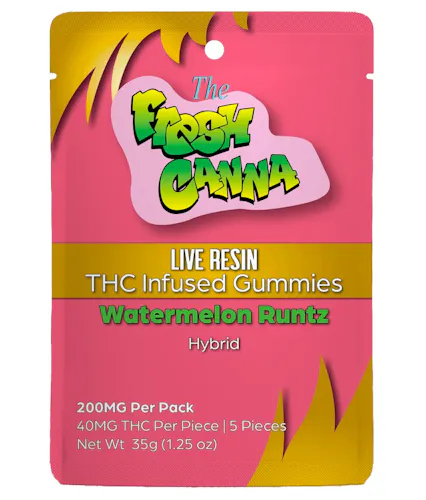 Fresh Canna – 200mg Live Resin Gummies – Watermelon Runtz-active