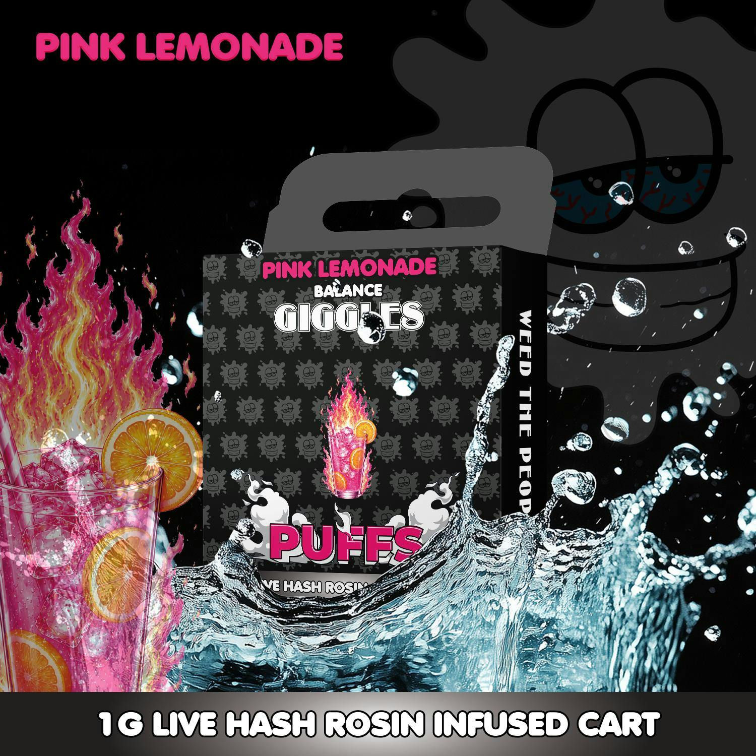 Giggles - 1g Live Rosin Cart - Pink Lemonade