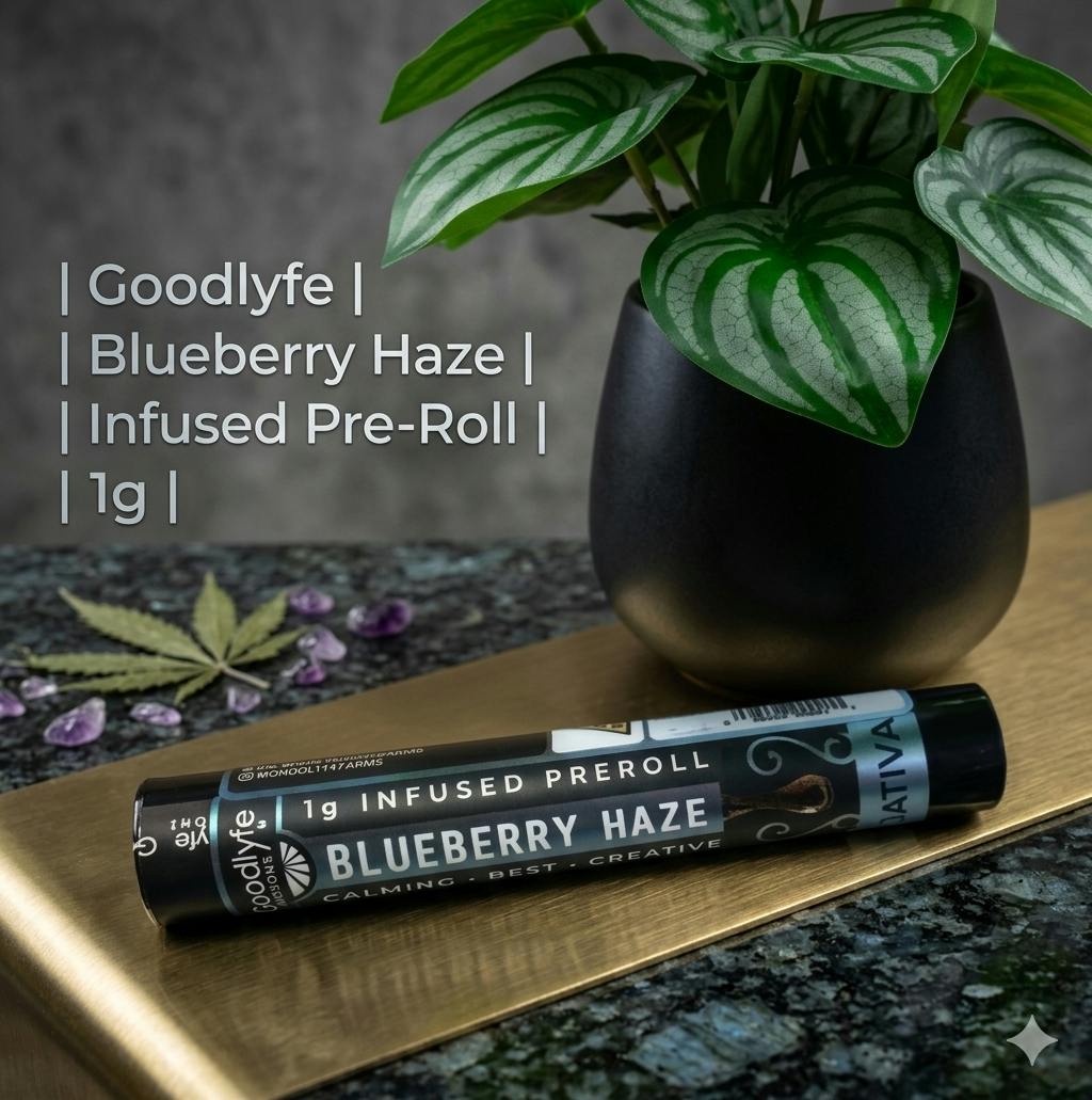 Product Goodlyfe | Blueberry Haze | Infused Pre-Roll | 1g