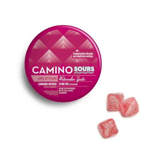 Camino Sours Uplifting Watermelon Spritz Gummies [10pk]-active