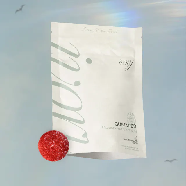 Ivory Full Spectrum RSO Gummies Watermelon Wave 20pk/100mg (hybrid, 2.8g)