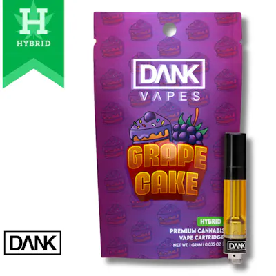 Dank | Vaporizer | Cartridge 1.0g | 1pk | Grape Cake | 1ml