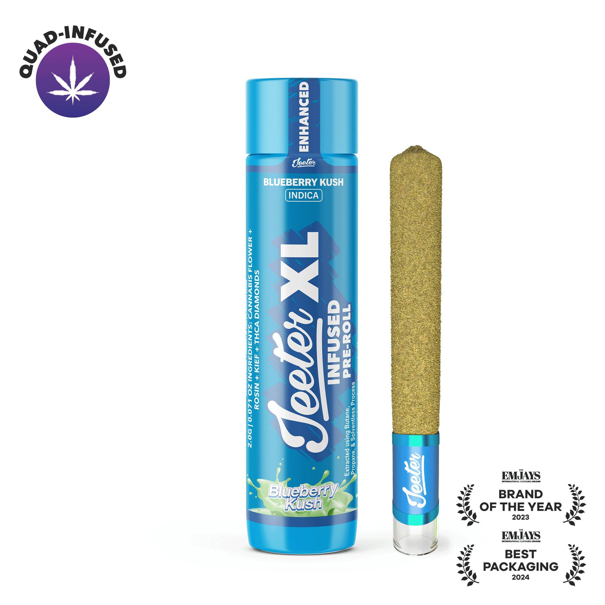 Jeeter Jeeter | Blueberry Kush | 2g XL Infused Preroll - Star Buds Cannabis  Dispensaries Cannabis Dispensary in NY, MD, MS, IL, OK