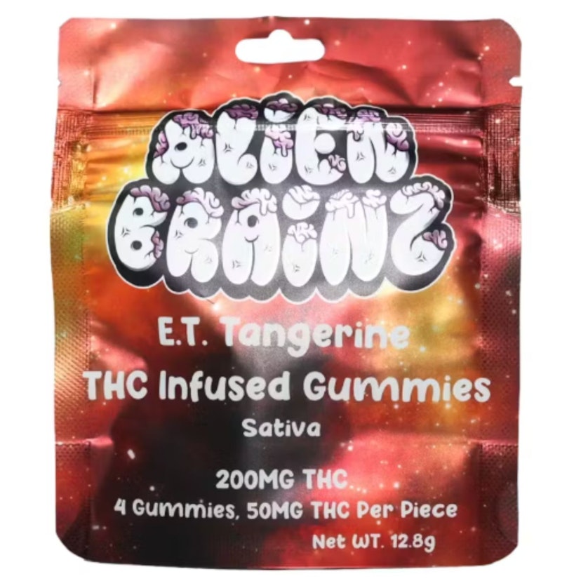 Alien Brainz - E.T. Tangerine 200mg Gummies