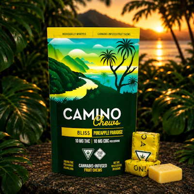 Camino - 200mg THC : 200mg CBC Chews - Pineapple Paradise - EDIBLES by Camino at King of Budz