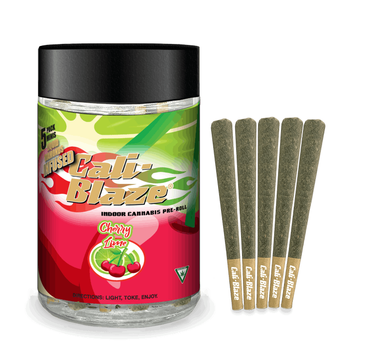 Cali-Blaze - 5-Pack .7g Infused Prerolls - Cherry Lime