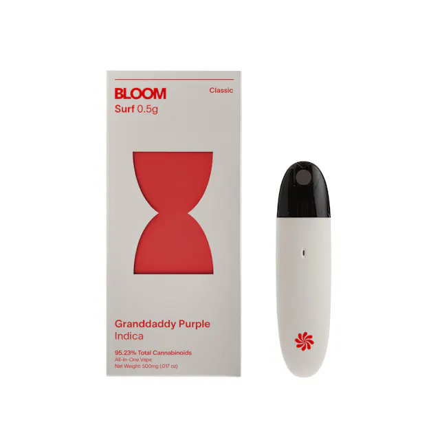 Bloom Disposable Classic Surf Grandaddy Purple 1g (indica, disposables)