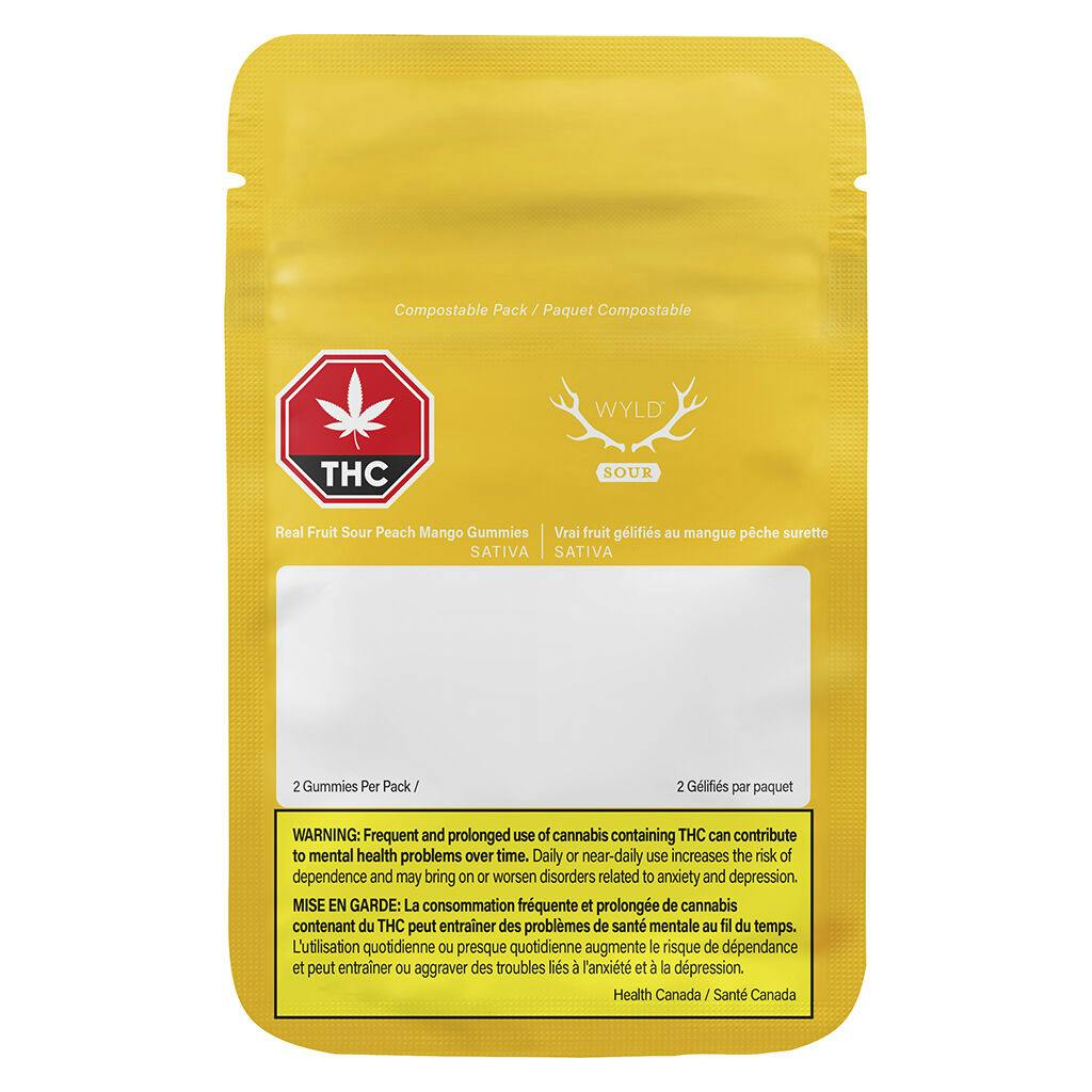 Wyld - real fruit sour peach mango 3:1 cbg:thc - 2 pack-0