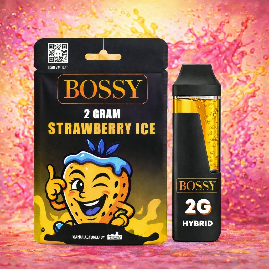 Bossy - Disposable Vape - - Indica - *STRAWBERRY ICE** (3/$40)