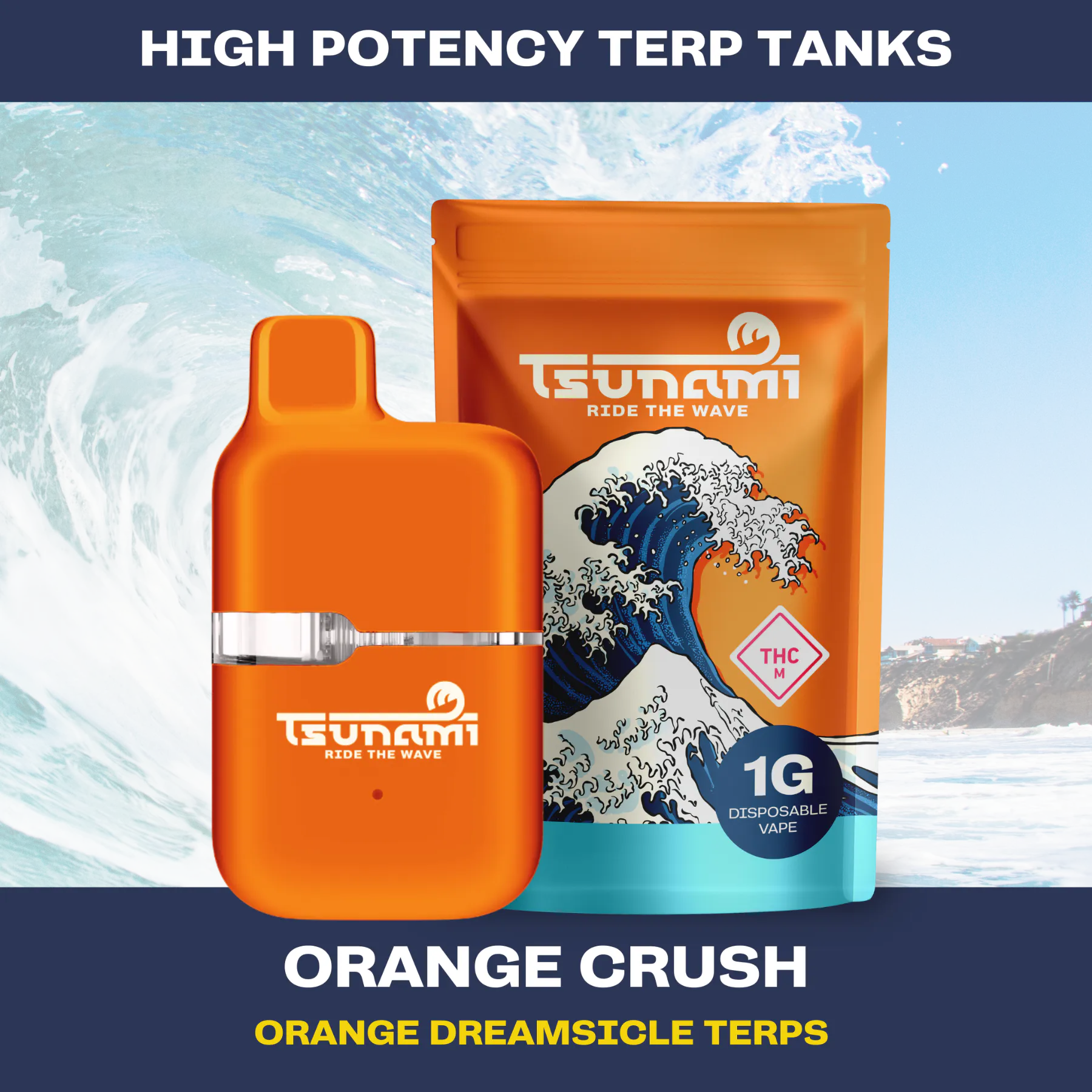 Disposable 1g | Tsunami Orange Crush | MO Health and Wellness
