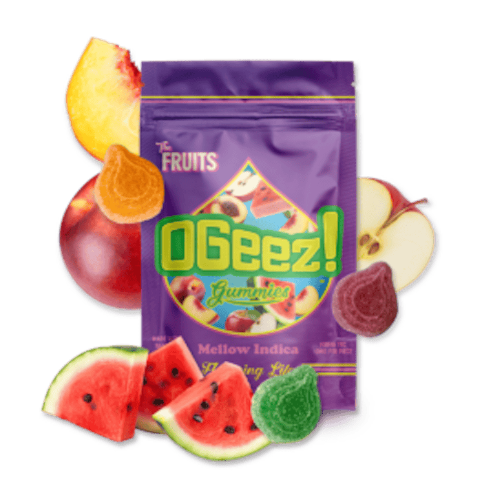 OGeez The Fruits, Mellow Indica - 100 mg Gummies