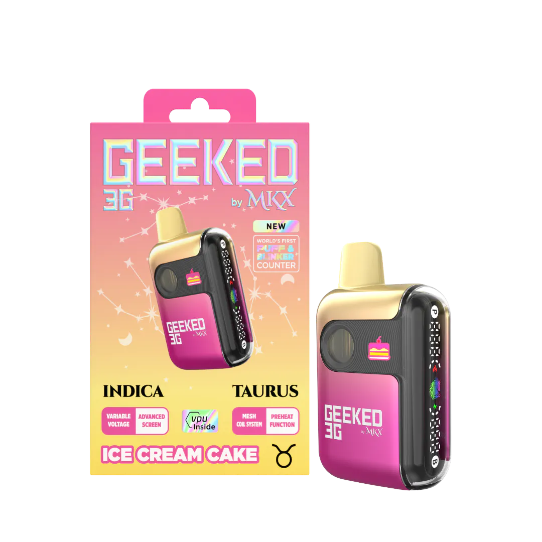 Geeked By MKX - 3g Disposable - Ice Cream Cake - Indica | Grand