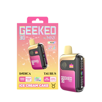 Geeked By MKX - 3g Disposable - Ice Cream Cake - Indica