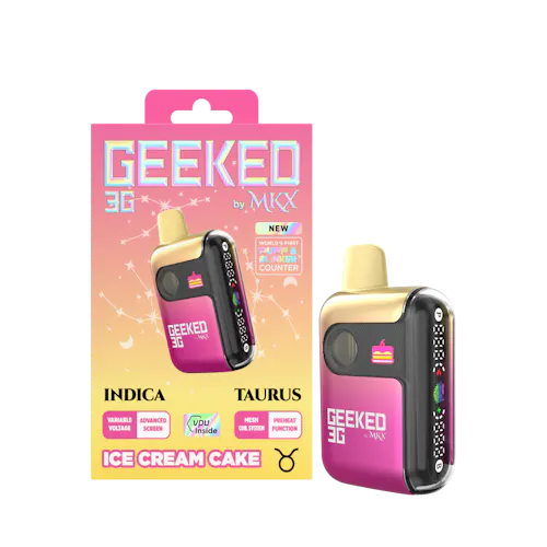 Geeked By MKX – 3g Disposable – Ice Cream Cake – Indica-active