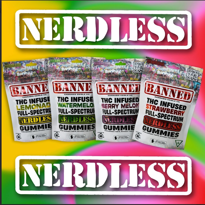 Banned | 200mg Nerdless Gummies | Green Apple