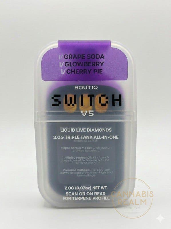 Boutiq | Grape Soda x Glowberry x Cherry Pie | Liquid Live Diamonds Disposable Vape - Indica-Indica-Indica
