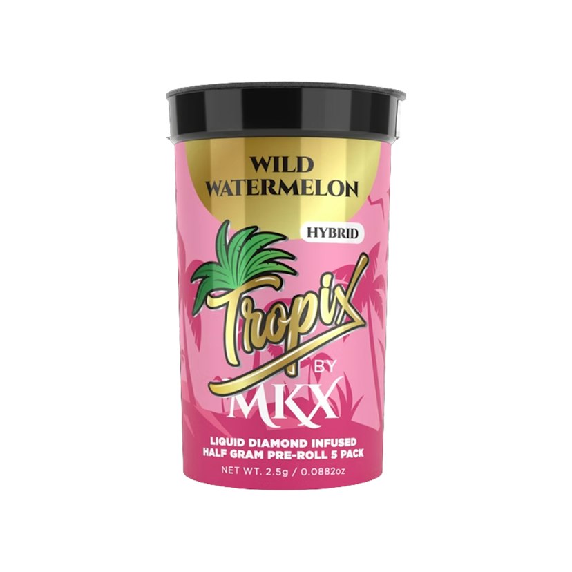 TropiX by MKX 5 x .5g Liquid Diamond Infused Prerolls Wild Watermelon