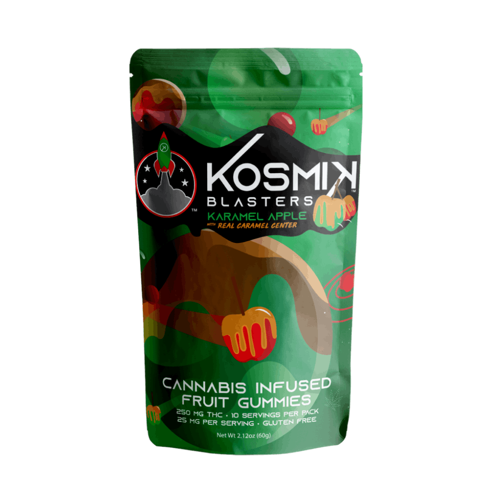 Product: Kosmik Brands | Karamel Apple | Distillate Gummy Blaster - 100mg