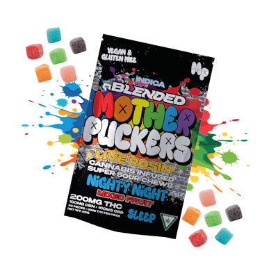 Mother Pucker - 200mg THC : 100mg CBN : 100mg CBD Live Rosin Gummies - Nighty Night (Mixed Fruit)