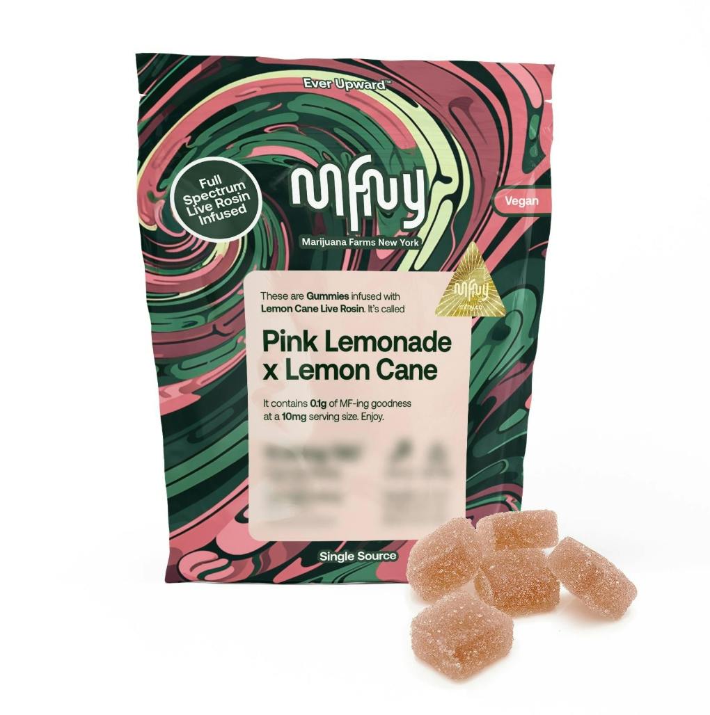 MFNY Live Resin Gummies | 10 count (10mg) | Pink Lemonade x Lemon Cane