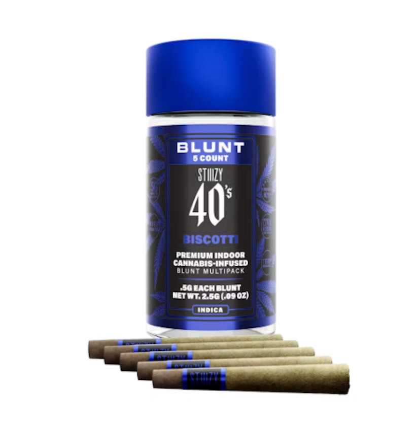 STIIIZY | 5-Pack Infused Blunts | Biscotti (Indica)