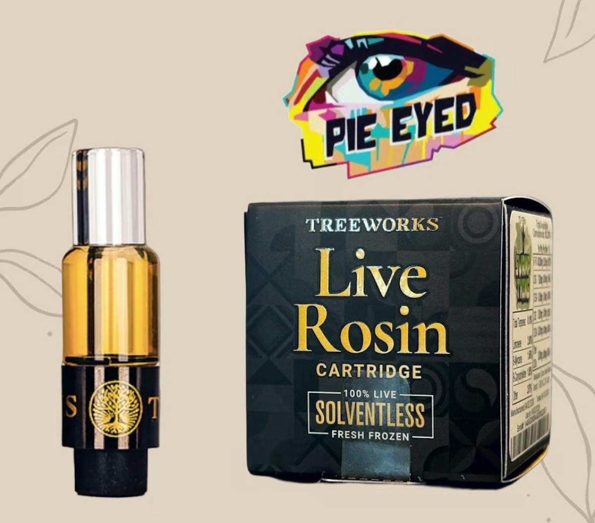 Photo of Pie Eyed .5g Live Hash Rosin Vape Cart Treeworks
