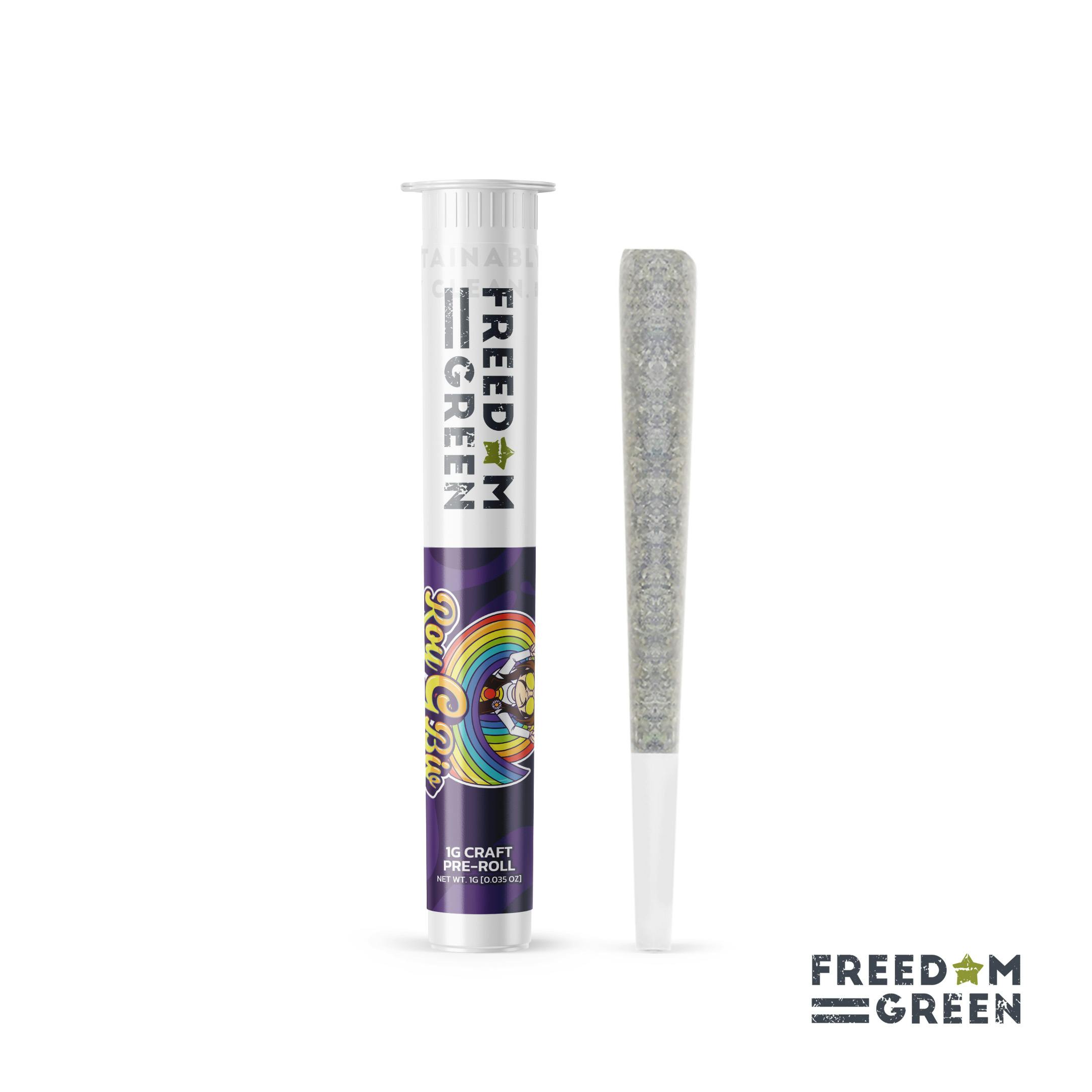 Freedom Green - 1g Preroll - Roy G Biv