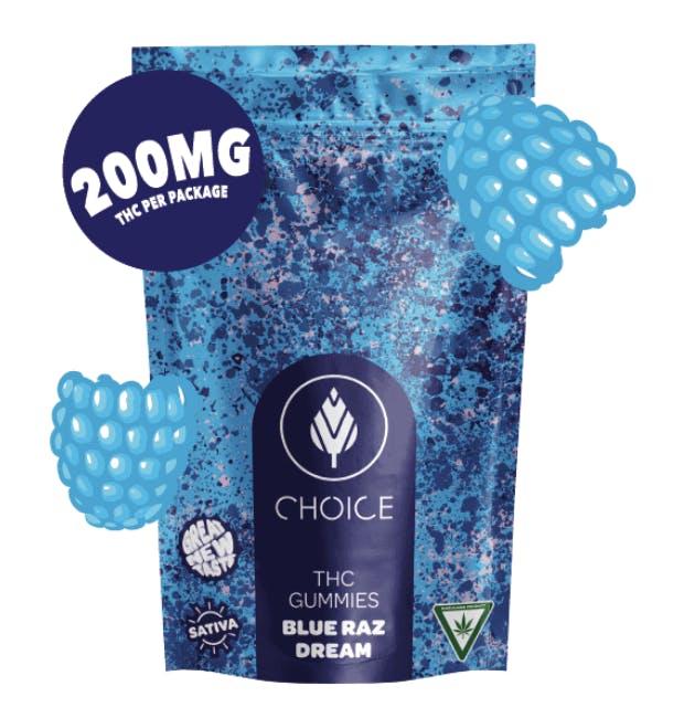 Product: Choice | Gummies - Blue Raz Dream (Sativa) - 200mg