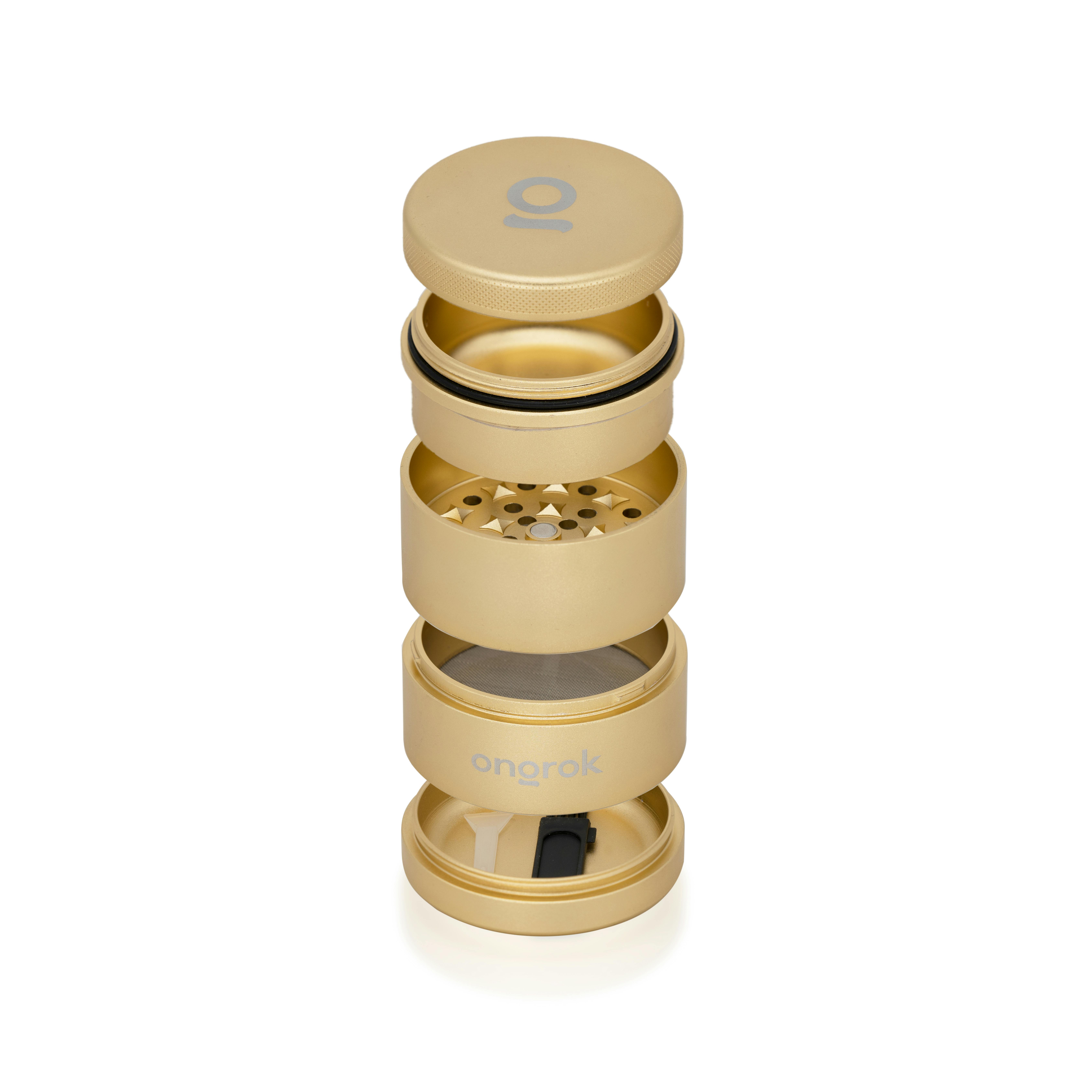5 Piece Storage Grinder | Gold